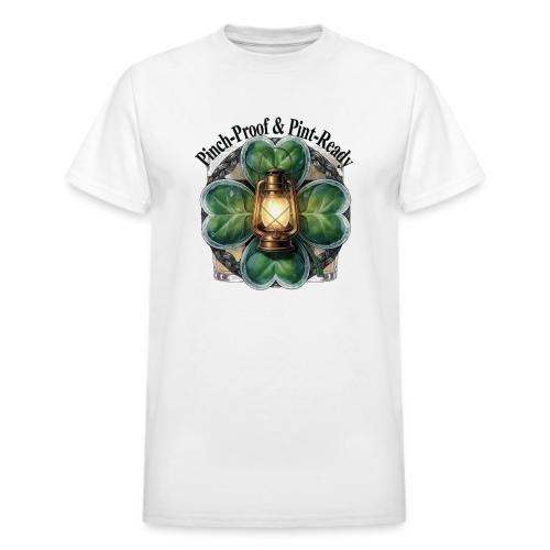 Pinch-Proof Lantern Clover T-Shirt - Heavyweight Unisex T-Shirt by Gildan