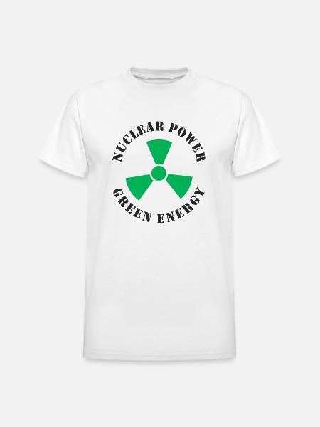 Nuclear Power Green Energy - Heavyweight Unisex T-Shirt by Gildan - white