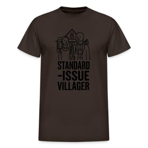 Standard-Issue Villagers (Black on Light) - Heavyweight Unisex T-Shirt by Gildan