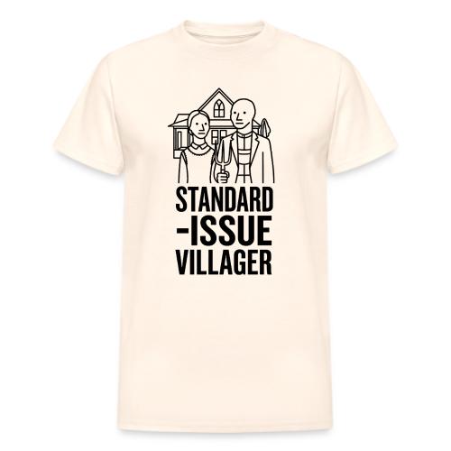 Standard-Issue Villagers (Black on Light) - Heavyweight Unisex T-Shirt by Gildan