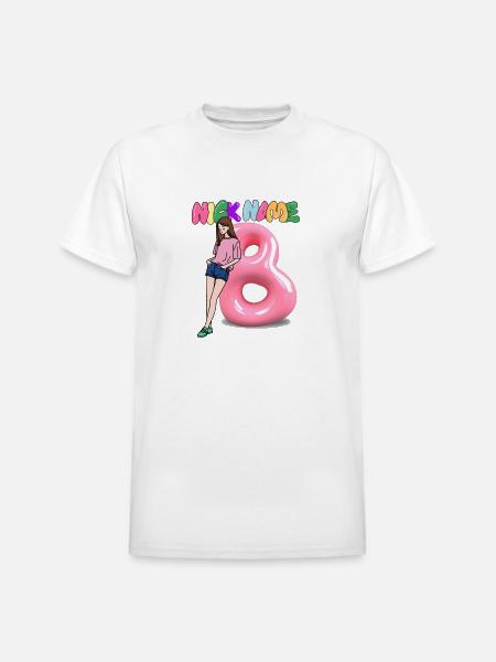 Nick Name B - Heavyweight Unisex T-Shirt by Gildan - white