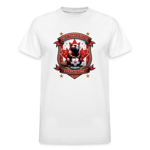 Canada Beaver Crest T-Shirt, Pride Badge Gift - Heavyweight Unisex T-Shirt by Gildan