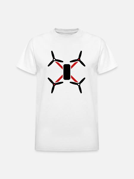 quad - Heavyweight Unisex T-Shirt by Gildan - white