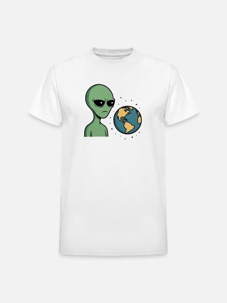 Judgy Alien - Heavyweight Unisex T-Shirt by Gildan - white