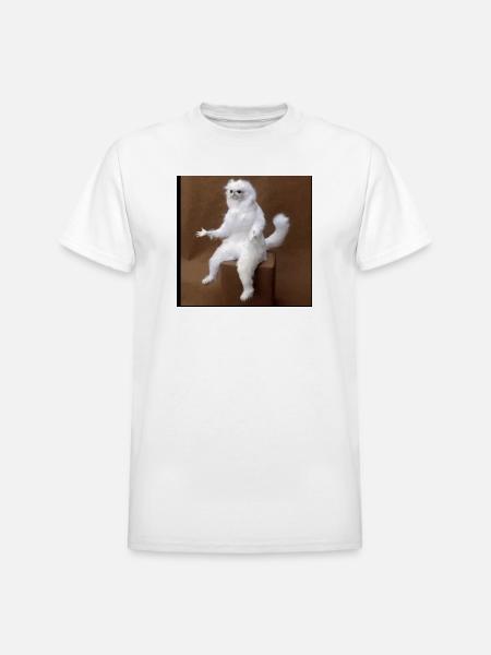Plush on Stool - Heavyweight Unisex T-Shirt by Gildan - white