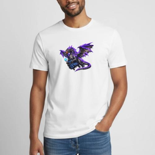 Neon Dragon and Battle Mage - Heavyweight Unisex T-Shirt by Gildan