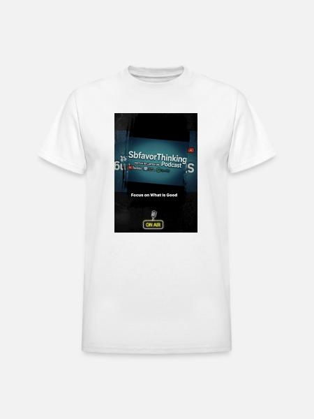 SbfavorThinking Podcast Focus on Good - Heavyweight Unisex T-Shirt by Gildan - white