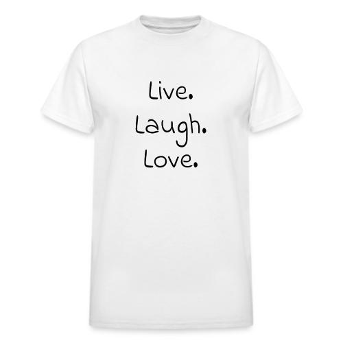 Smoon City_Live laugh love Black - Heavyweight Unisex T-Shirt by Gildan