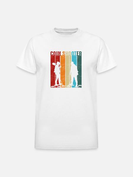 Metal detecting coin shooter - Heavyweight Unisex T-Shirt by Gildan - white
