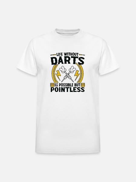 Darts Dart Player - Heavyweight Unisex T-Shirt by Gildan - white