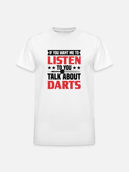 Darts Dart Player - Heavyweight Unisex T-Shirt by Gildan - white