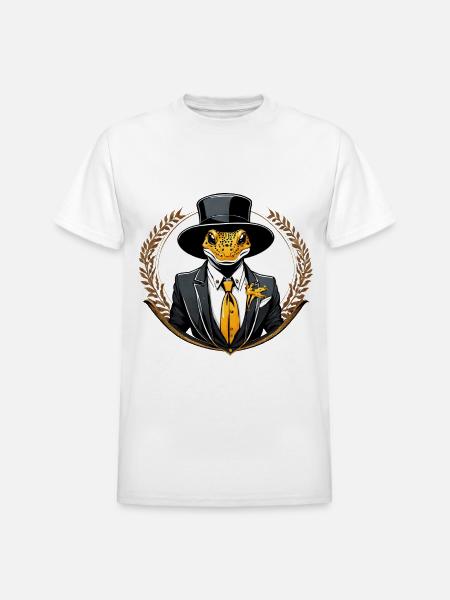 salamander - Heavyweight Unisex T-Shirt by Gildan - white