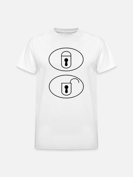 Car Remote Control Buttons - Heavyweight Unisex T-Shirt by Gildan - white