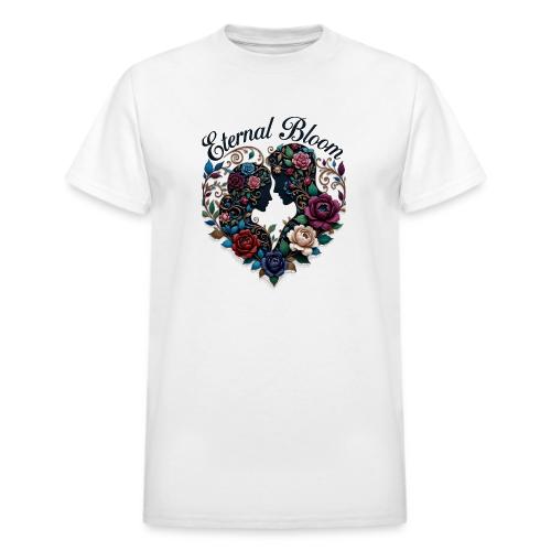 Eternal Bloom Embrace T-Shirt - Heavyweight Unisex T-Shirt by Gildan
