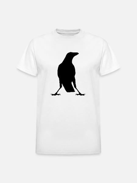Raven - Heavyweight Unisex T-Shirt by Gildan - white