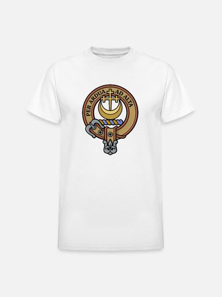 Clan Hannay Crest - Heavyweight Unisex T-Shirt by Gildan - white