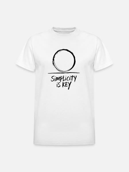 Simplicity - Heavyweight Unisex T-Shirt by Gildan - white