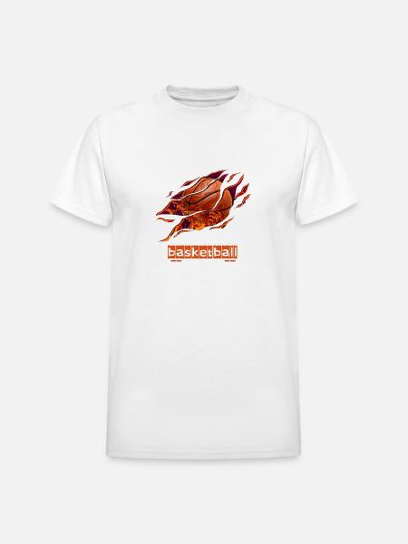Basketball - Heavyweight Unisex T-Shirt by Gildan - white
