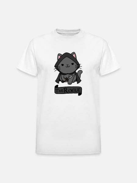 The Rogue Cat - Heavyweight Unisex T-Shirt by Gildan - white