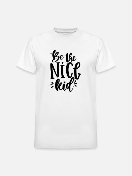 Be The Nice Kid - Heavyweight Unisex T-Shirt by Gildan - white