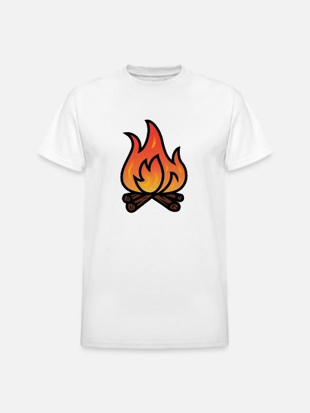 bonfire - Heavyweight Unisex T-Shirt by Gildan - white