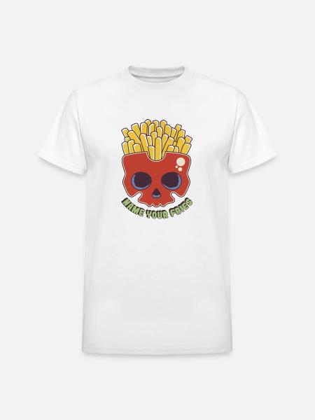 Poisoned Fries - Heavyweight Unisex T-Shirt by Gildan - white