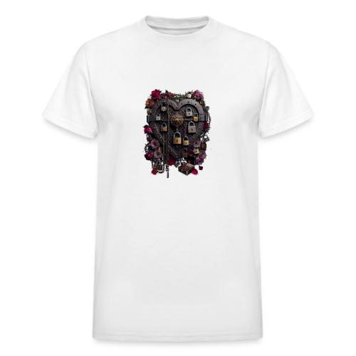 My Heart Permanently on Vacation T-Shirt - Heavyweight Unisex T-Shirt by Gildan