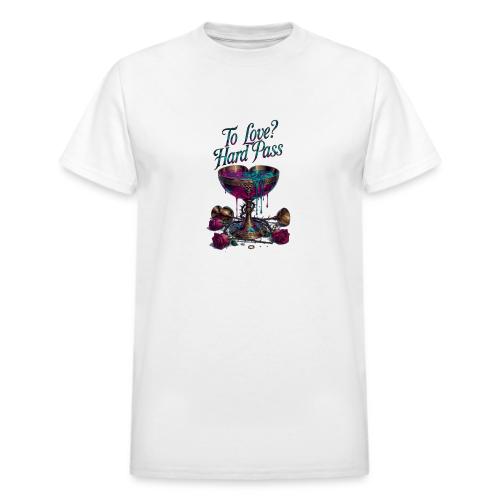 To Love? Hard Pass T-Shirt - Heavyweight Unisex T-Shirt by Gildan
