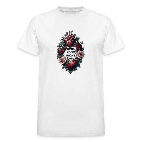 Eternal Bloom Timeless Love Entwined Hearts T-Shir - Heavyweight Unisex T-Shirt by Gildan