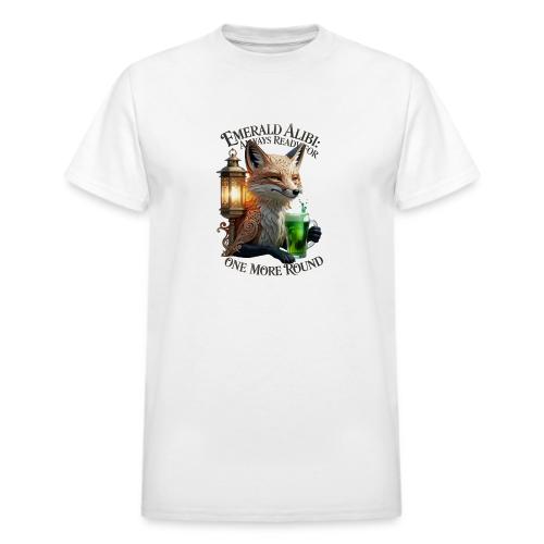 Emerald Alibi Fox Graphic Tee - Heavyweight Unisex T-Shirt by Gildan