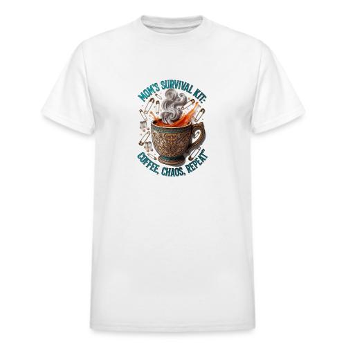 Mom's Survival Kit Tee | Coffee Chaos - Heavyweight Unisex T-Shirt by Gildan
