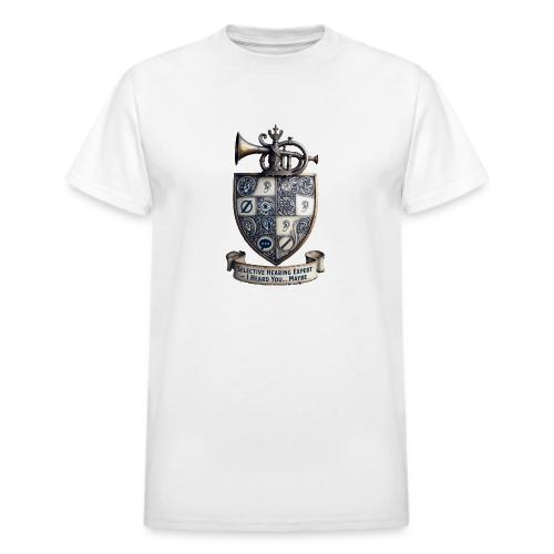 Selective Hearing Expert Crest T Shirt - Heavyweight Unisex T-Shirt by Gildan