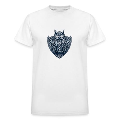 Night Watch Owl T Shirt, Sarcastic Dad Gift - Heavyweight Unisex T-Shirt by Gildan