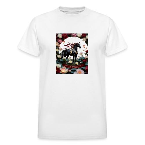Year of the Horse Harmony T Shirt, Lunar New Year - Heavyweight Unisex T-Shirt by Gildan