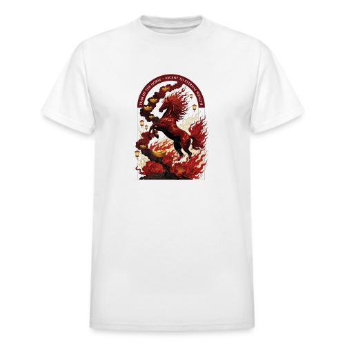 Year of the Horse Rise T Shirt,Lunar New Year Gift - Heavyweight Unisex T-Shirt by Gildan