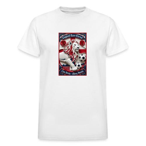 England Lion Soccer T Shirt, Football Pride Gift - Heavyweight Unisex T-Shirt by Gildan