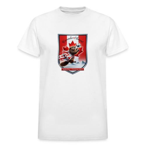 Canada Beaver Ascent T-Shirt, Canadian Pride Gift - Heavyweight Unisex T-Shirt by Gildan