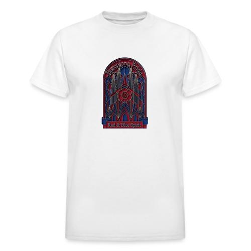 Barcelona Scarlet Pride T Shirt, Vibrant City Gift - Heavyweight Unisex T-Shirt by Gildan