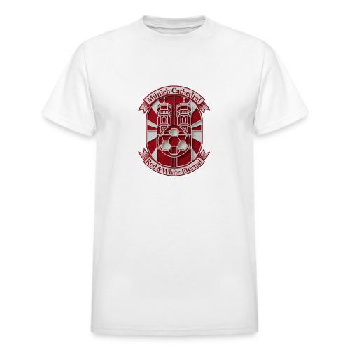 Munich Cathedral T Shirt, German Football Fan Gift - Heavyweight Unisex T-Shirt by Gildan