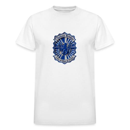 Chelsea Blue Bridge T Shirt, Soccer Fan Gift - Heavyweight Unisex T-Shirt by Gildan
