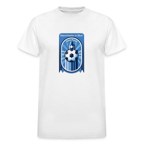 Manchester is Blue Soccer City T Shirt, Apparel - Heavyweight Unisex T-Shirt by Gildan