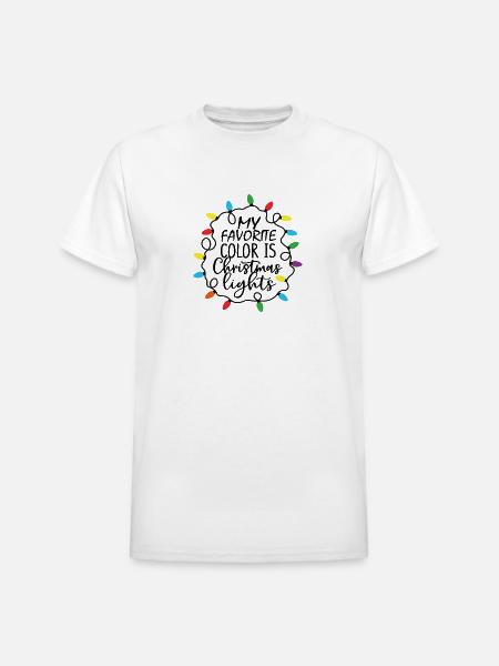 Christmas Lights - Heavyweight Unisex T-Shirt by Gildan - white