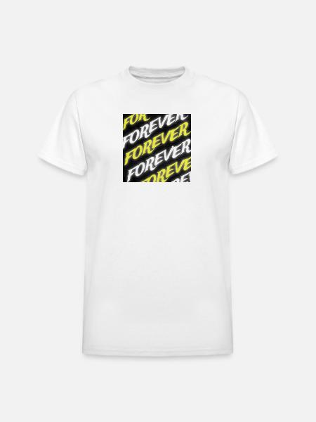 Forever Neon Text - Heavyweight Unisex T-Shirt by Gildan - white