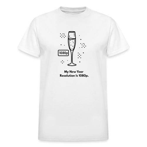 My New Year Resolution Is 1080p T-Shirt - Heavyweight Unisex T-Shirt by Gildan