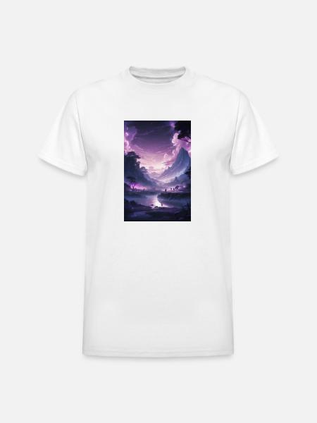 Landscape mutated - Heavyweight Unisex T-Shirt by Gildan - white
