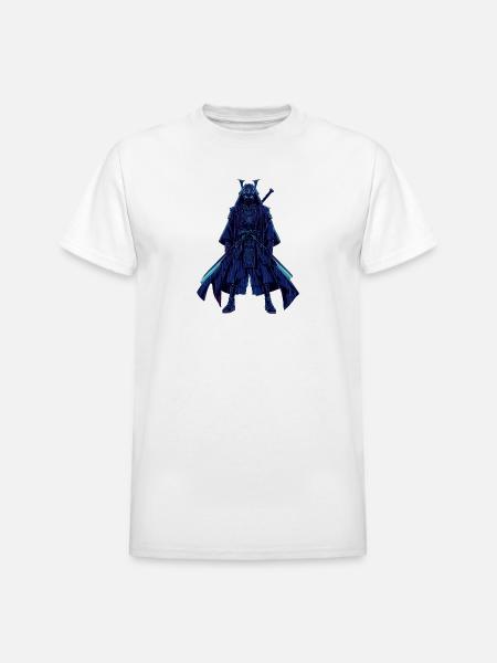 Neon Dread Samurai - Heavyweight Unisex T-Shirt by Gildan - white