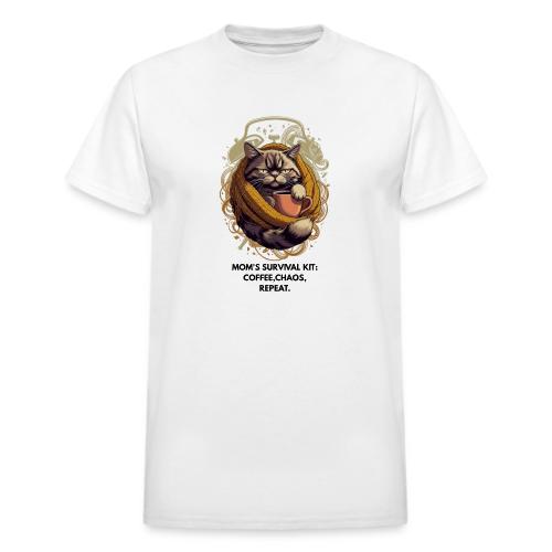 Powered by Sarcasm Cat Tee - Heavyweight Unisex T-Shirt by Gildan