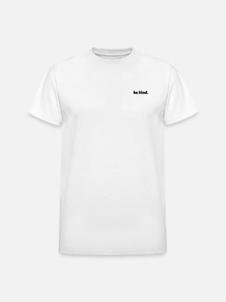 Be kind embroidered - Heavyweight Unisex T-Shirt by Gildan - white