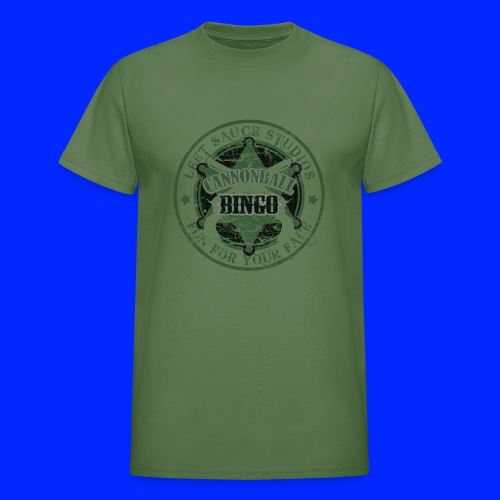 Vintage Cannonball Bingo Badge Dark Green - Gildan Ultra Cotton Adult T-Shirt
