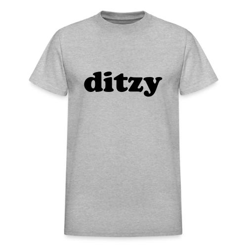 Funny Quotes - Ditzy - Heavyweight Unisex T-Shirt by Gildan